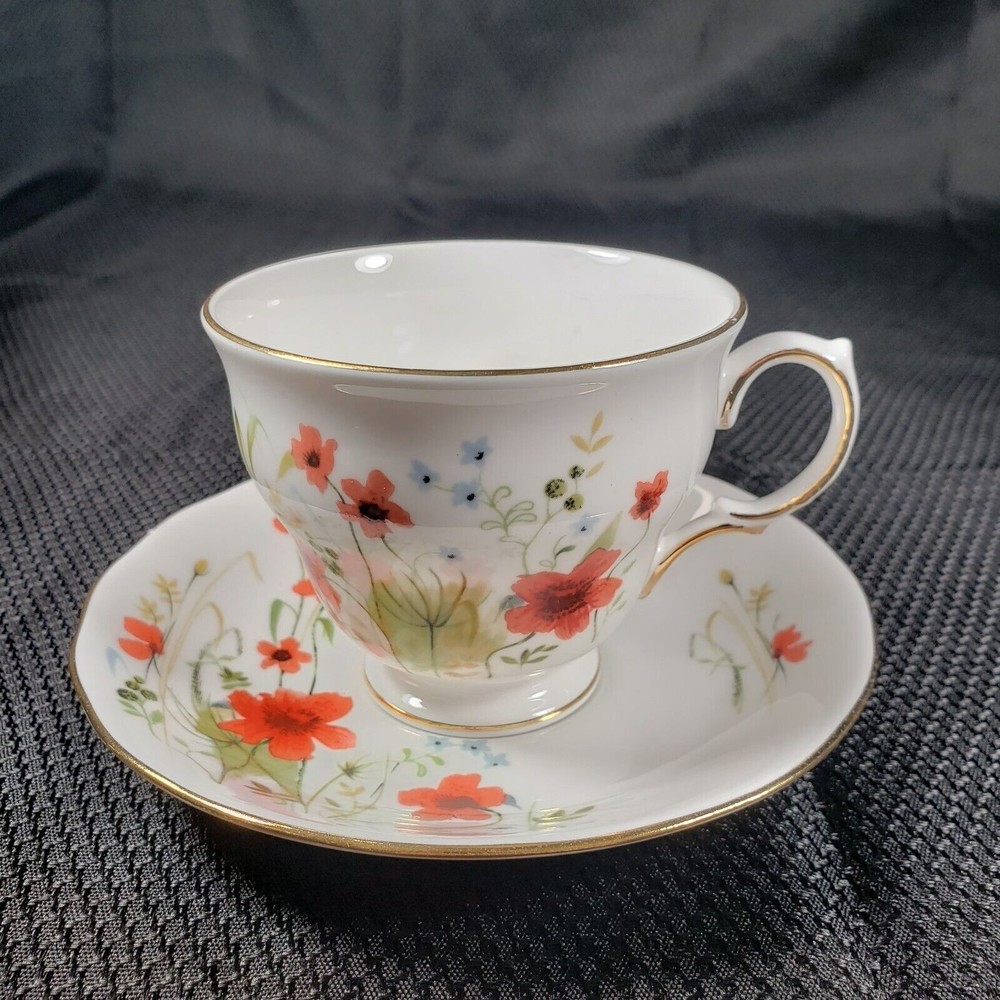 Vintage Colclough Bone China Teacup & Saucer No. 8657 Carmina Pattern E771‎ E773